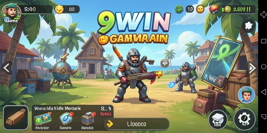 Tampilan gameplay menarik dari 9WIN dengan elemen Idle yang seru.