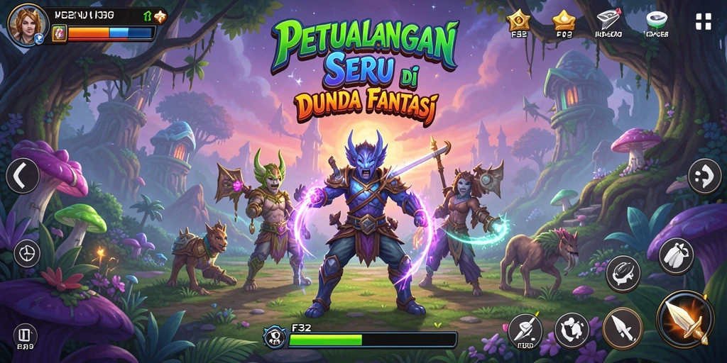 Tampilan gameplay seru dalam dunia petualangan yang menakjubkan.