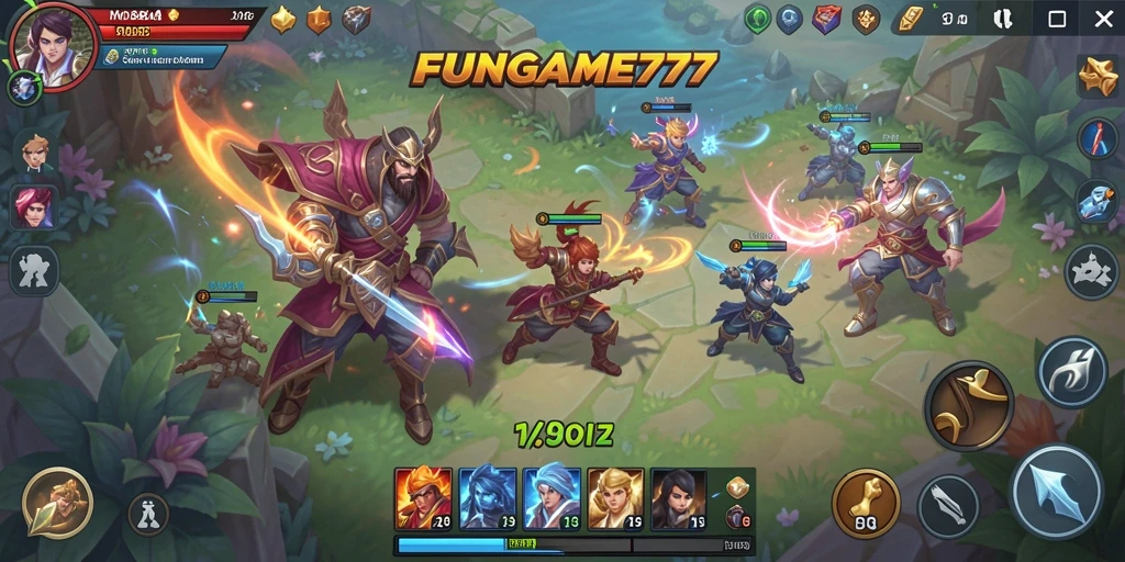 Tampilan menarik dan seru dari gameplay FUNGAME777.