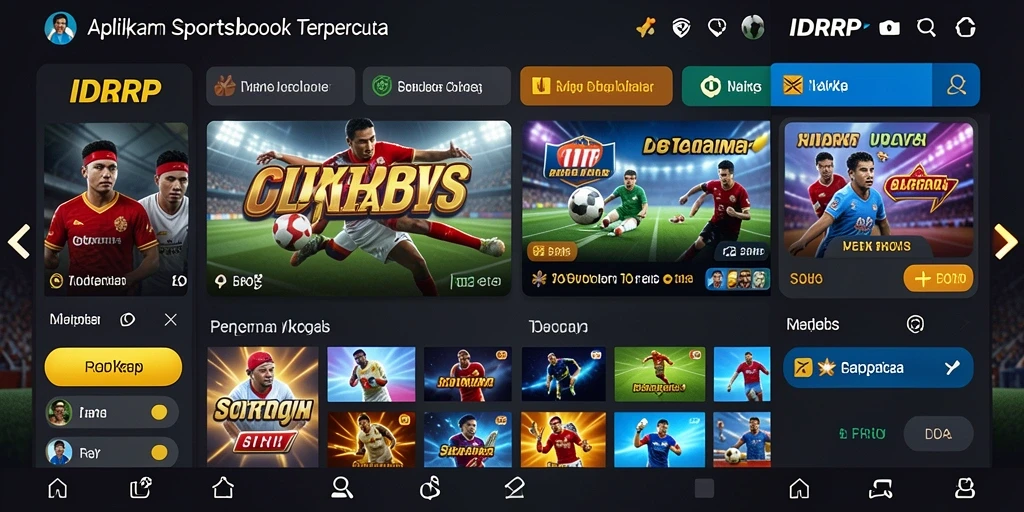 Screenshot tampilan utama <strong>IDRRP</strong> menunjukkan berbagai opsi taruhan olahraga.