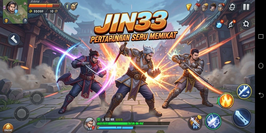 Tampilan gameplay JIN33 dengan aksi pertarungan seru.