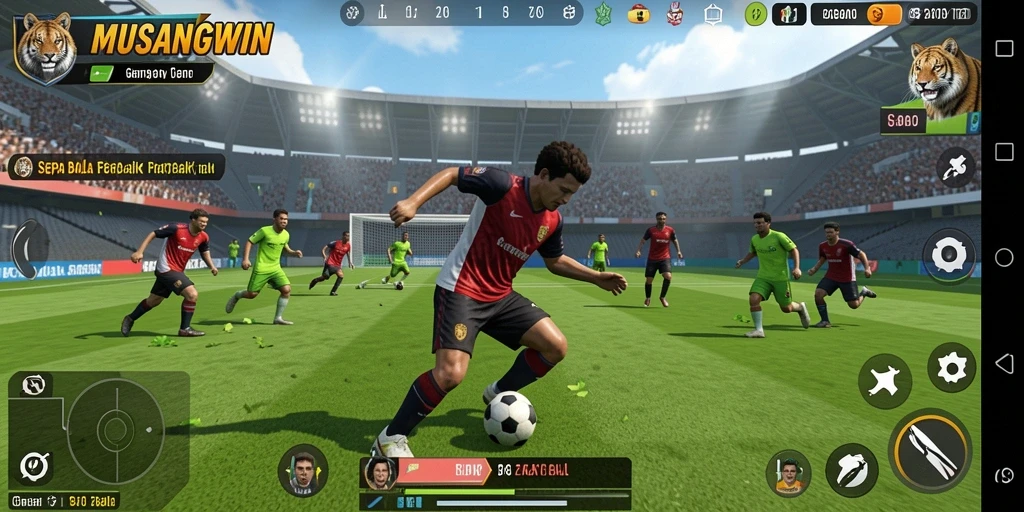 Tampilan gameplay yang mendebarkan dalam MUSANGWIN.