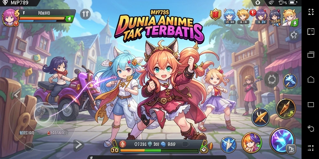 Tampilan permainan seru dari MVP789 dengan karakter anime.