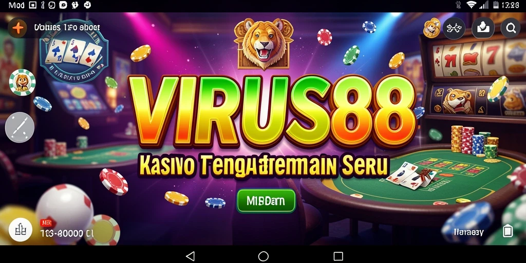Screenshot yang menampilkan aksi seru dalam permainan Kasino VIRUS88.