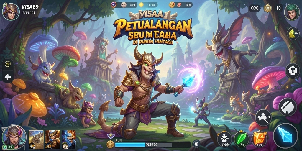 Screenshot yang menampilkan aksi gameplay seru dalam dunia fantasi.