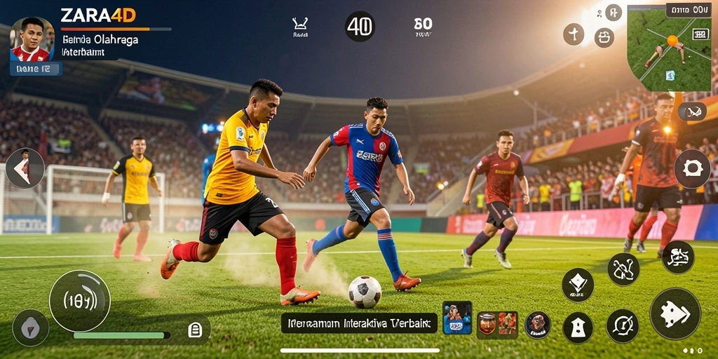 Tampilan gameplay menarik dalam aplikasi olahraga ZARA4D.